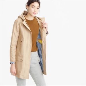 J. Crew Tan Hooded Jacket